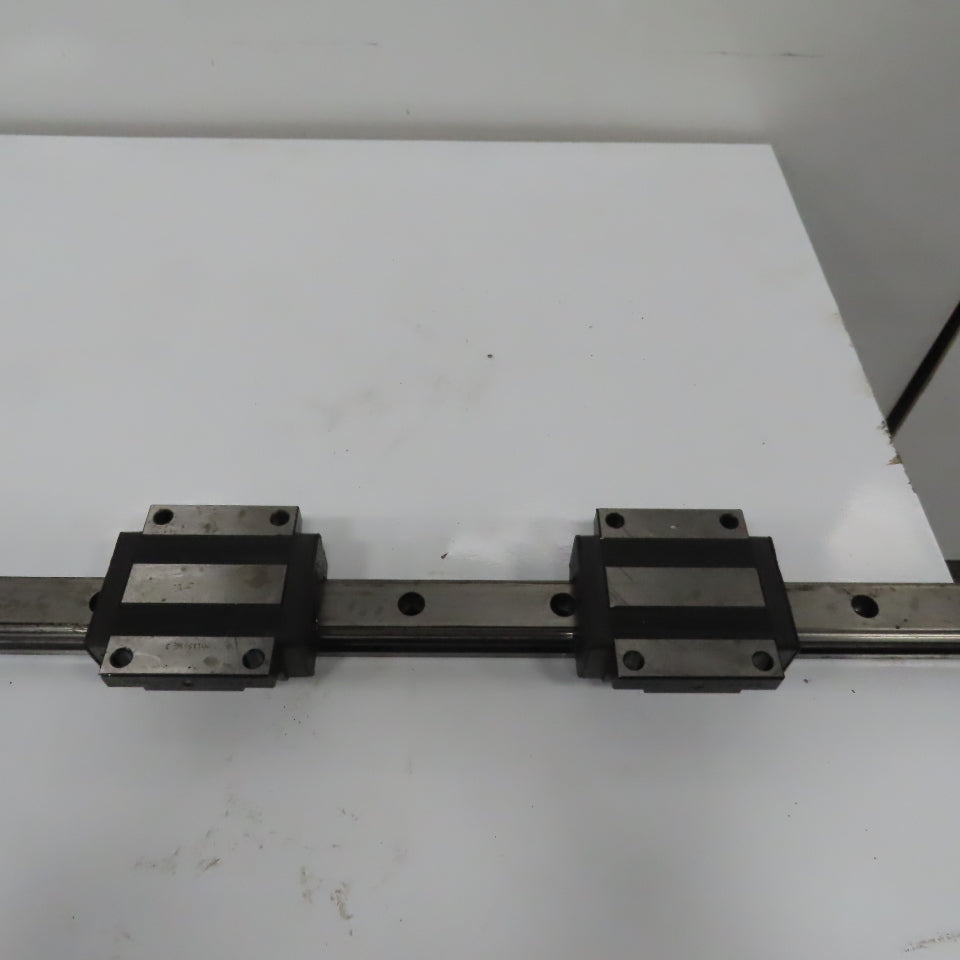 THK HSR35 92-3/8" Long Linear Rail W/2 Bearing Blocks