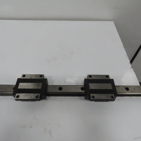 THK HSR35 92-3/8" Long Linear Rail W/2 Bearing Blocks