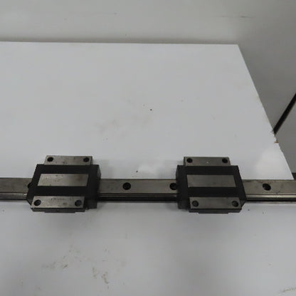 THK HSR35 92-3/8" Long Linear Rail W/2 Bearing Blocks