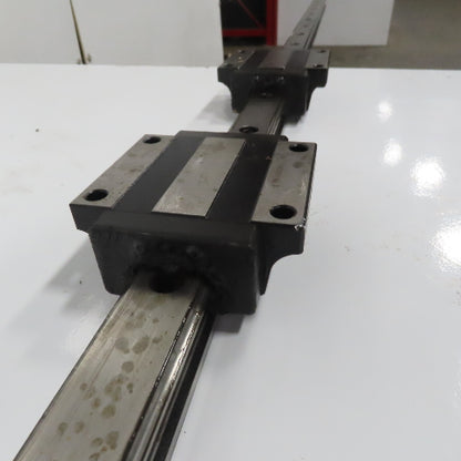 THK HSR35 92-3/8" Long Linear Rail W/2 Bearing Blocks