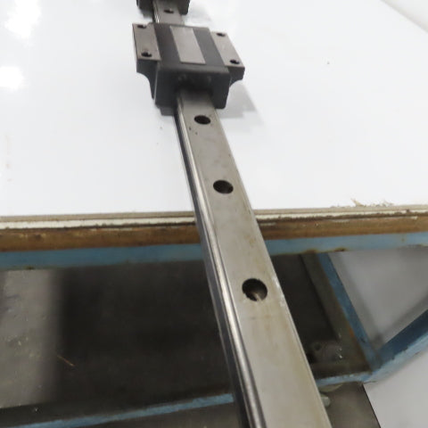 THK HSR35 92-3/8" Long Linear Rail W/2 Bearing Blocks