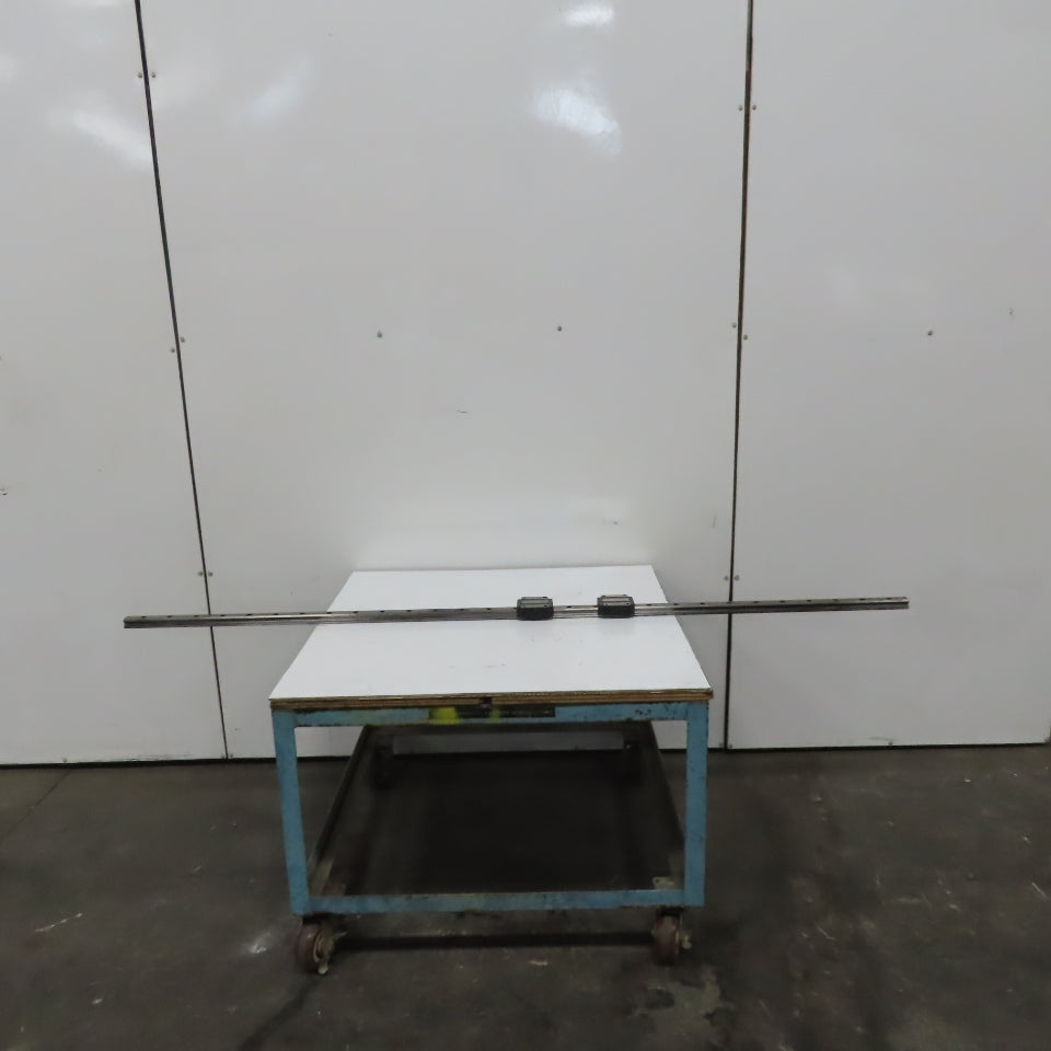 THK HSR35 92-3/8" Long Linear Rail W/2 Bearing Blocks