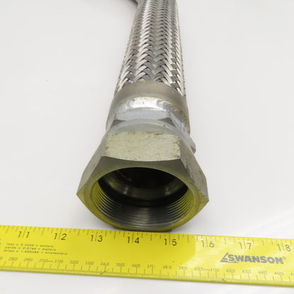 2" (-32) Stainless Steel Braided Hydraulic Hose 2" Swivel Female 46" OAL