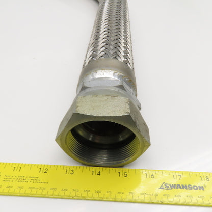 2" (-32) Stainless Steel Braided Hydraulic Hose 2" Swivel Female 46" OAL