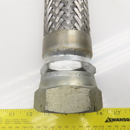 2" (-32) Stainless Steel Braided Hydraulic Hose 2" Swivel Female 46" OAL