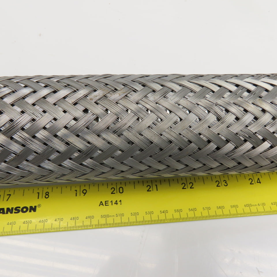 2" (-32) Stainless Steel Braided Hydraulic Hose 2" Swivel Female 46" OAL