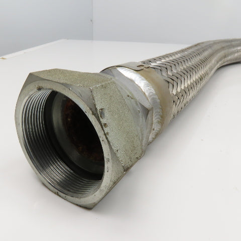 2" (-32) Stainless Steel Braided Hydraulic Hose 2" Swivel Female 46" OAL