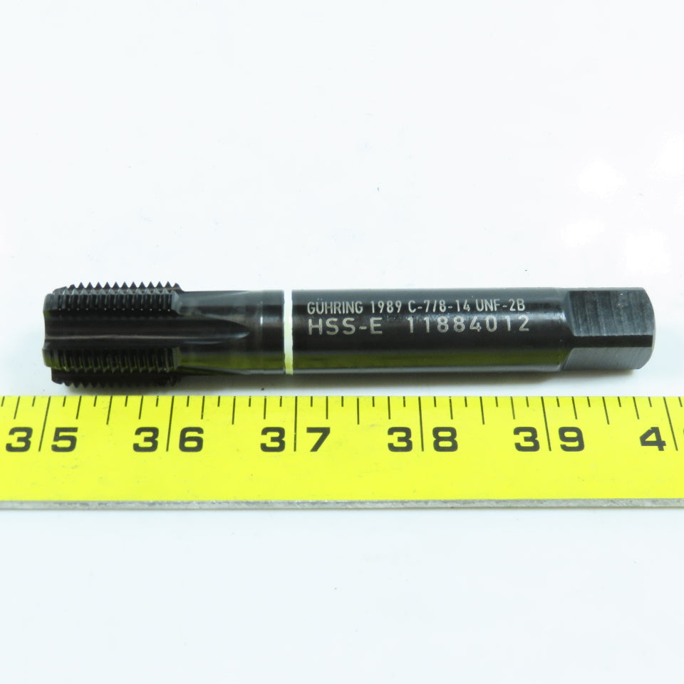 Guhring 7/8"-14 UNF Bottoming Tap Straight 5 Flute HSS-E