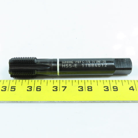Guhring 7/8"-14 UNF Bottoming Tap Straight 5 Flute HSS-E