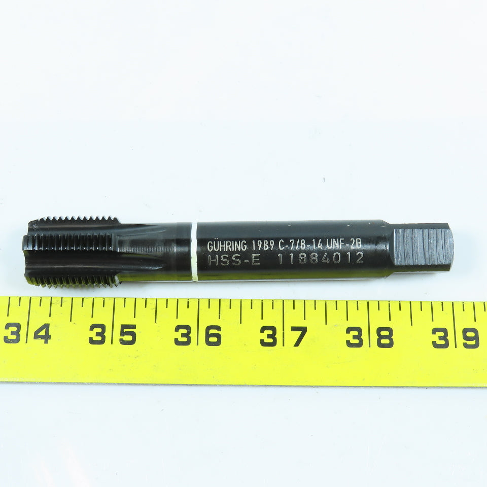 Guhring 7/8"-14 UNF Bottoming Tap Straight 5 Flute HSS-E