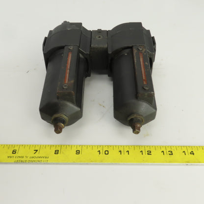 Excelon L74M-3AP-QDN Pneumatic Lubricator & F74G-4AN-AD3 Filter Assembly 250 PSI