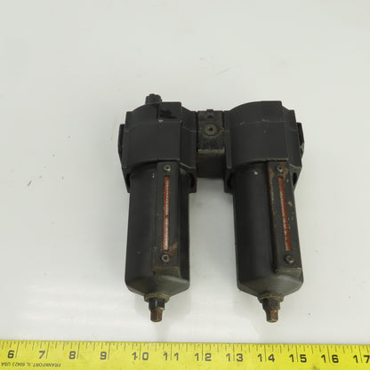 Excelon L74M-3AP-QDN Pneumatic Lubricator & F74G-4AN-AD3 Filter Assembly 250 PSI