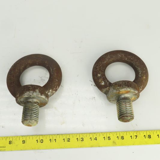 14.7KN/SWL M30 Lifting Eye Bolt 2-1/2" ID Lot Of 2