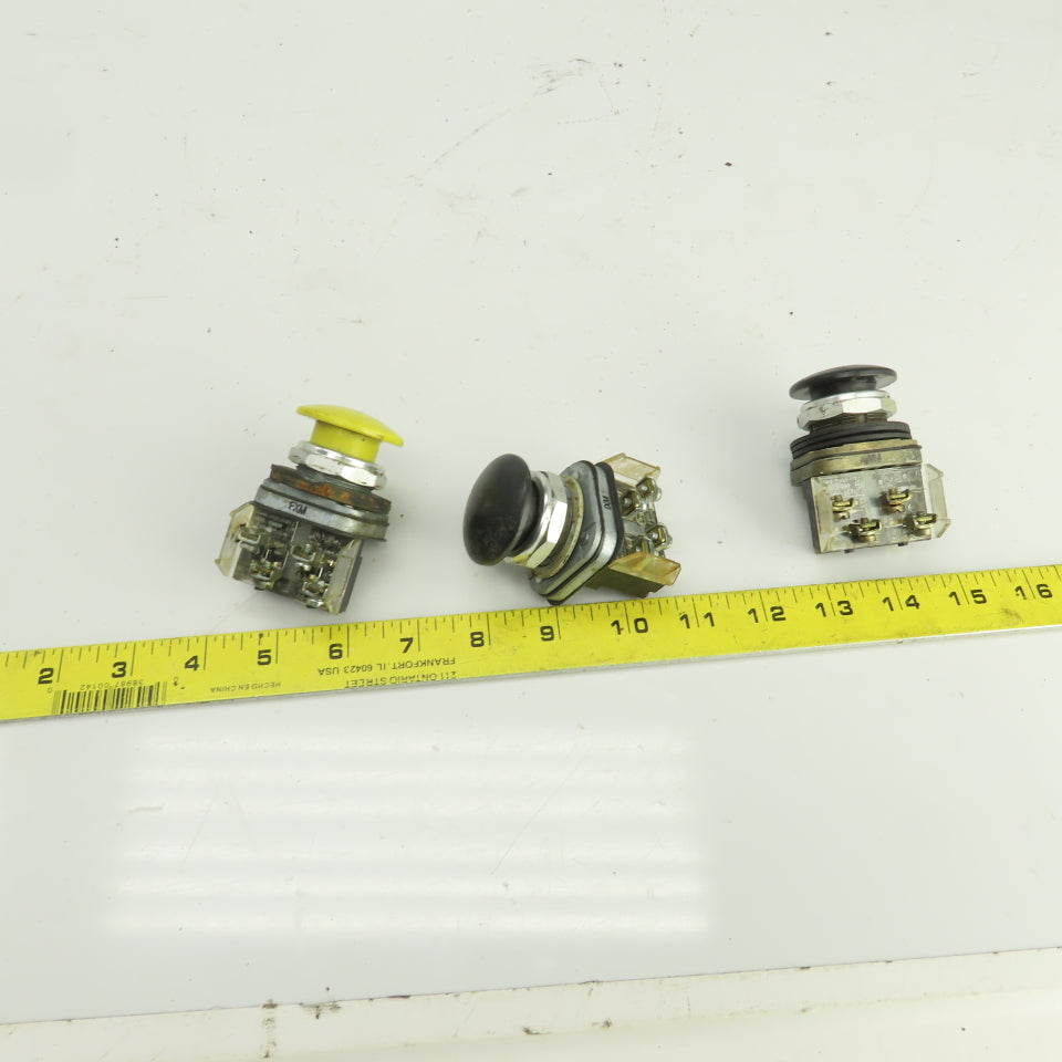 Allen Bradley 800T-D Ser T 600V Momentary Contact E-Stop Switches Lot Of 3