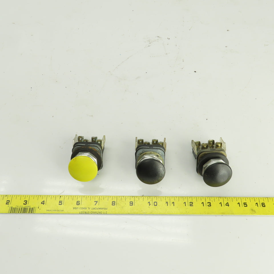 Allen Bradley 800T-D Ser T 600V Momentary Contact E-Stop Switches Lot Of 3
