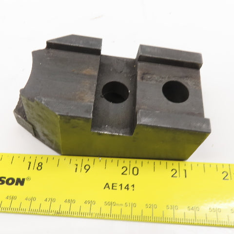Lathe Chuck Jaw Tongue And Groove W/ Replaceable Contact Tips Lot Of 3