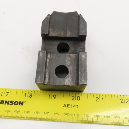 Lathe Chuck Jaw Tongue And Groove W/ Replaceable Contact Tips Lot Of 3