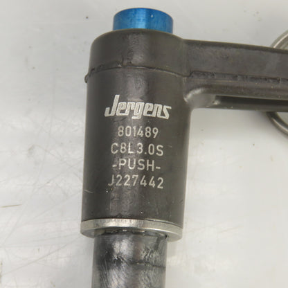 Jergens 801489 Push Button Quick Release Pin l-Handle 1/2"x3-3/8" Useable Length
