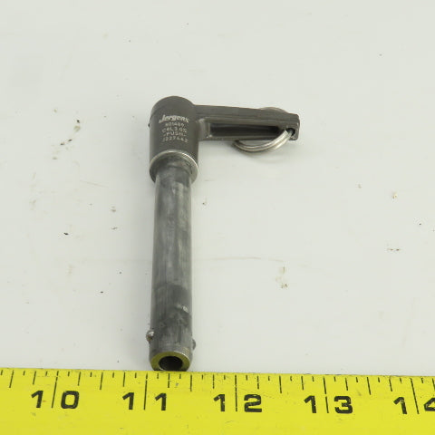 Jergens 801489 Push Button Quick Release Pin l-Handle 1/2"x3-3/8" Useable Length