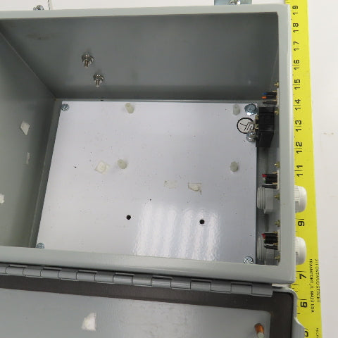 Hoffman A10086CH 10" x 8" x 6" Electrical Enclosure W/Backplate & Switch