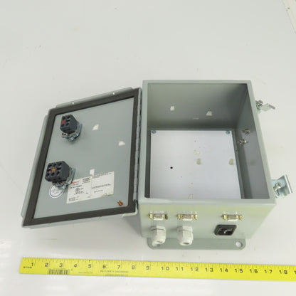 Hoffman A10086CH 10" x 8" x 6" Electrical Enclosure W/Backplate & Switch