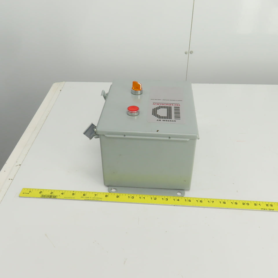 Hoffman A10086CH 10" x 8" x 6" Electrical Enclosure W/Backplate & Switch