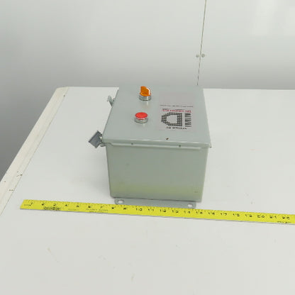 Hoffman A10086CH 10" x 8" x 6" Electrical Enclosure W/Backplate & Switch
