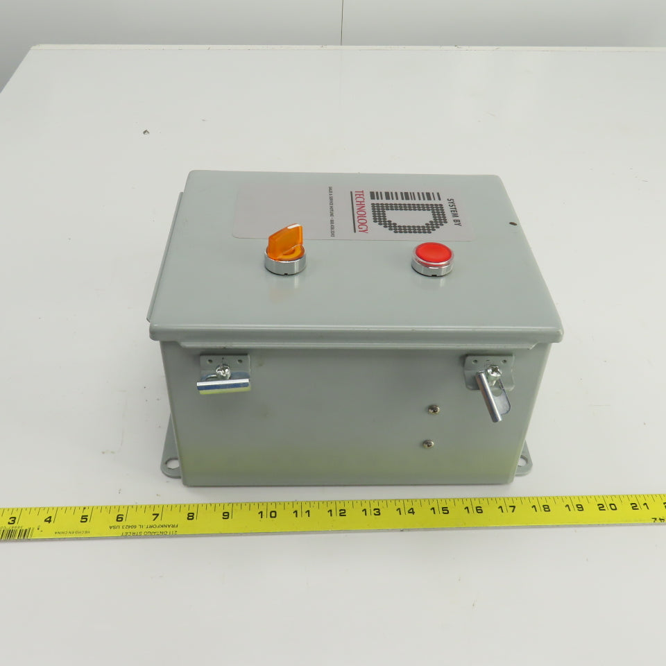 Hoffman A10086CH 10" x 8" x 6" Electrical Enclosure W/Backplate & Switch