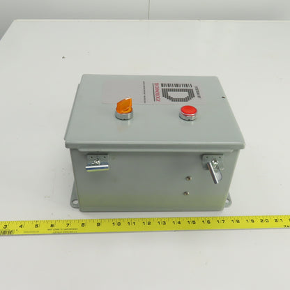 Hoffman A10086CH 10" x 8" x 6" Electrical Enclosure W/Backplate & Switch