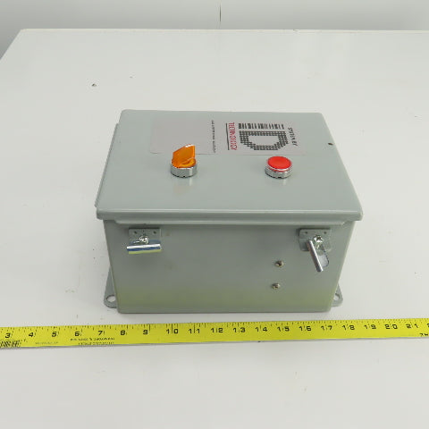 Hoffman A10086CH 10" x 8" x 6" Electrical Enclosure W/Backplate & Switch