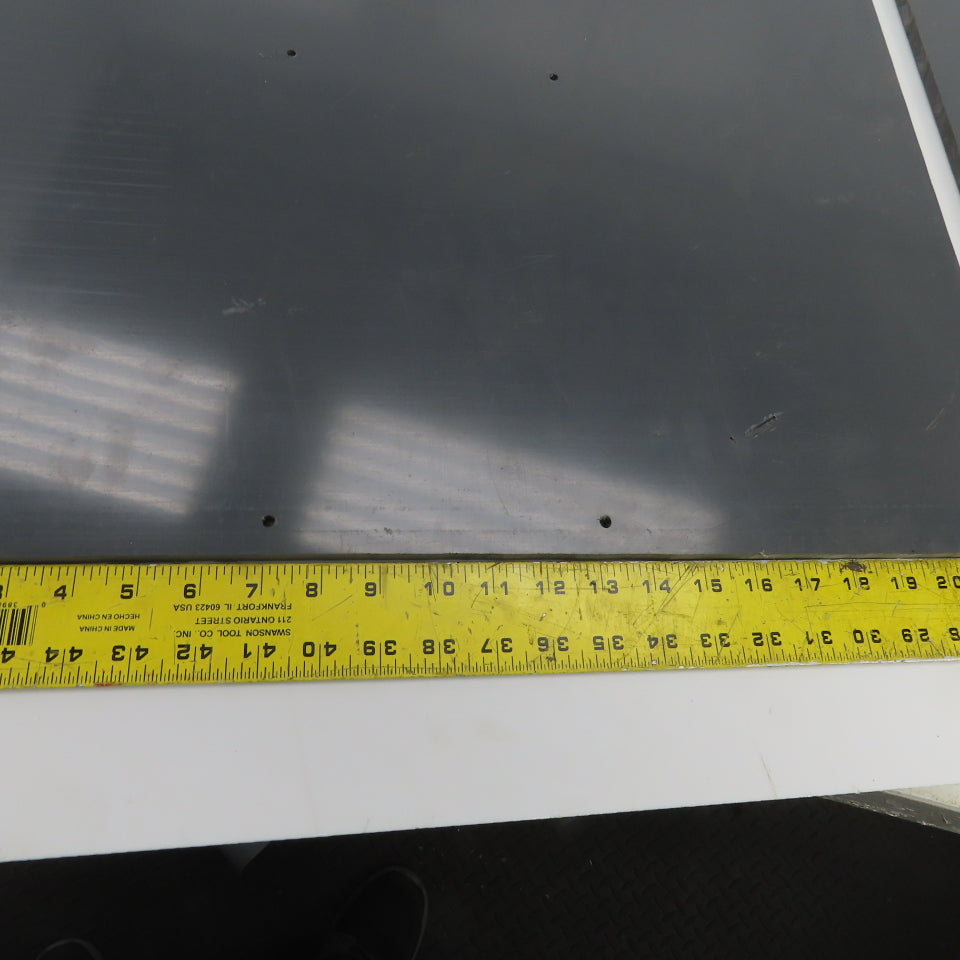 PVC Type 1 Polyvinylchloride Sheet 41-1/2" L x 24" W x 3/8" Thick Gray Lot Of 2