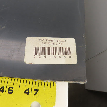 PVC Type 1 Polyvinylchloride Sheet 41-1/2" L x 24" W x 3/8" Thick Gray Lot Of 2