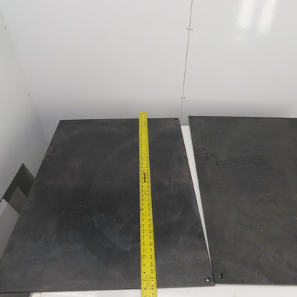 39-1/2" L x 29-1/2" W x 3/8" Thick Black/Speckled PVC Sheet Lot Of 2