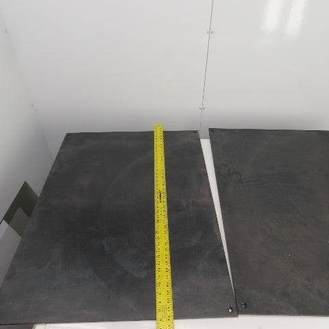 39-1/2" L x 29-1/2" W x 3/8" Thick Black/Speckled PVC Sheet Lot Of 2