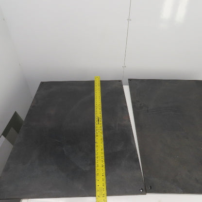 39-1/2" L x 29-1/2" W x 3/8" Thick Black/Speckled PVC Sheet Lot Of 2