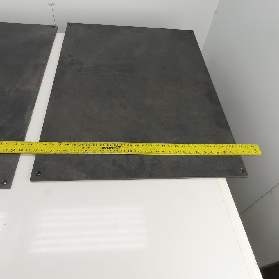 39-1/2" L x 29-1/2" W x 3/8" Thick Black/Speckled PVC Sheet Lot Of 2