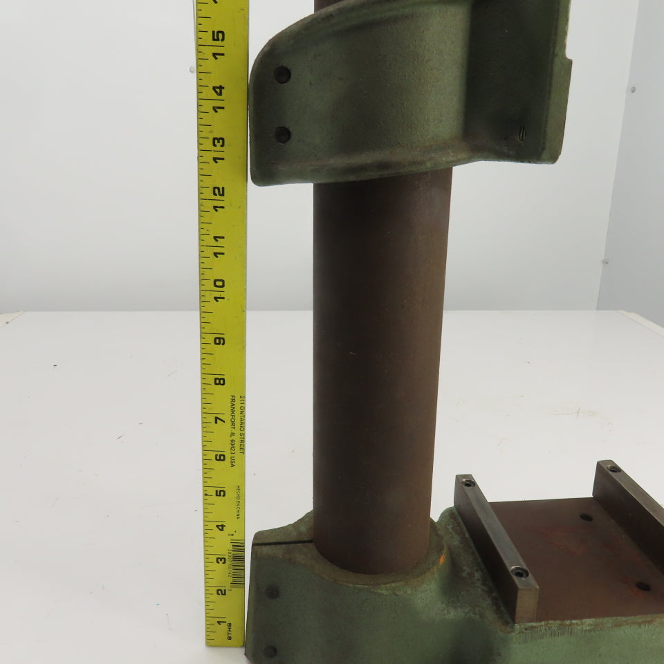 Famco BT-5 Cast Iron 19" OAH Adjustable Height Machine Column Head 5" x 5" Base