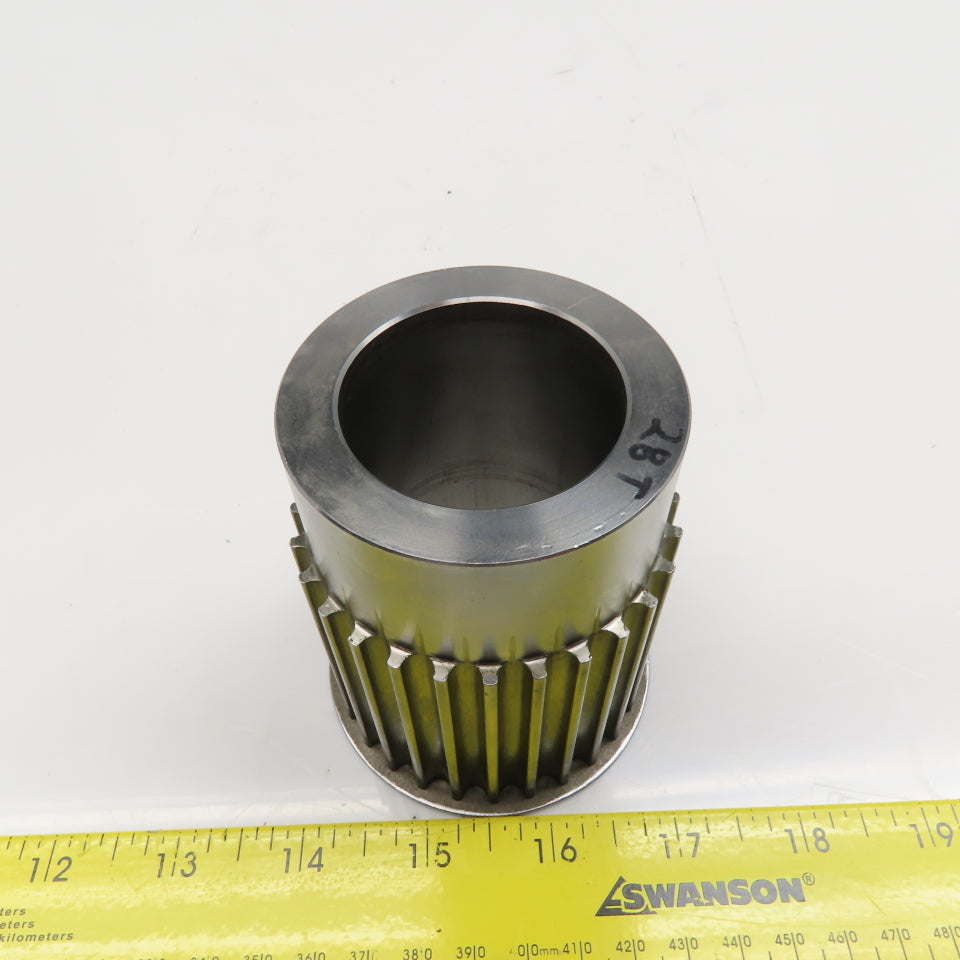 2-3/4" OD x 2" Belt Width Timing Belt Pulley 28T 24mm Bushing Adaptor