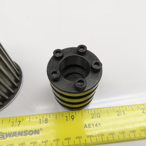 2-3/4" OD x 2" Belt Width Timing Belt Pulley 28T 24mm Bushing Adaptor