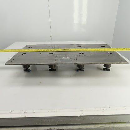 27-3/8" x 15-1/2" Pneumatic Pop-Up Ball Roller Material Handler Assembly