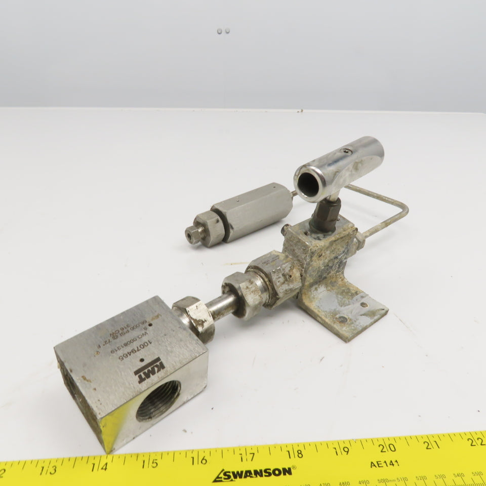 KMT 10079465 Stainless Steel High Pressure Valve Line Filter & TEE 65000 PSI