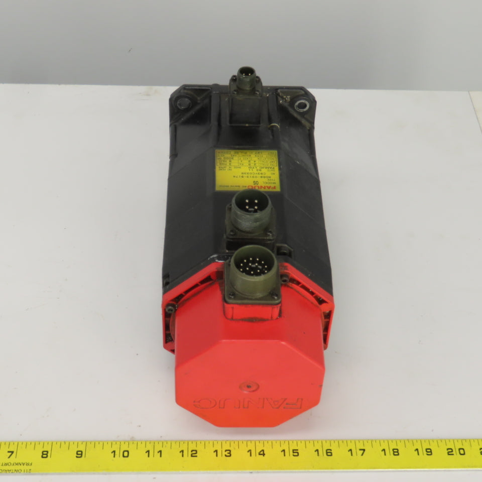 Fanuc A06B-0313-B174 Model 0S 2.9Nm AC Servo Motor 3000RPM 127V 3PH 4.2A