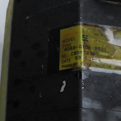 Fanuc A06B-0106-B521 Model 5E 6.0Nm AC Servo Motor 3000RPM 3.7A