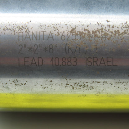 Hanita 6255 2" Roughing Square Face/End Mill 8F 2" Shank 8-1/2" LOC 11-3/4" OAL