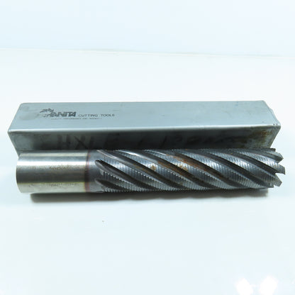 Hanita 6255 2" Roughing Square Face/End Mill 8F 2" Shank 8-1/2" LOC 11-3/4" OAL