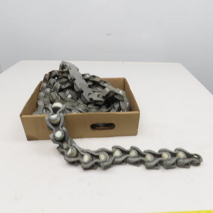 EWAB 2" Wide Nylon Side Flexing Flow Line Safety Top Conveyor Chain 16'5"