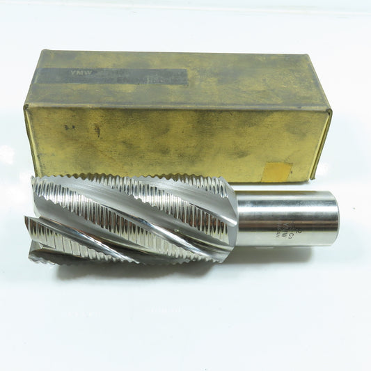 YMW 2" Roughing Square Face/End Mill 6 Flute 1-1/4" Shank 4" LOC 6-1/2" OAL