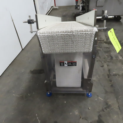 64" Incline Center Drive Slide Bed SS Conveyor 12" Plastic Chain Belt 55FPM 3Ph