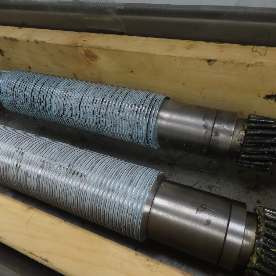 LF Fales Industrial Pressure Paper Slitter Cutter Roller 1-5/8" Shaft Lot Of 2