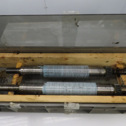 LF Fales Industrial Pressure Paper Slitter Cutter Roller 1-5/8" Shaft Lot Of 2